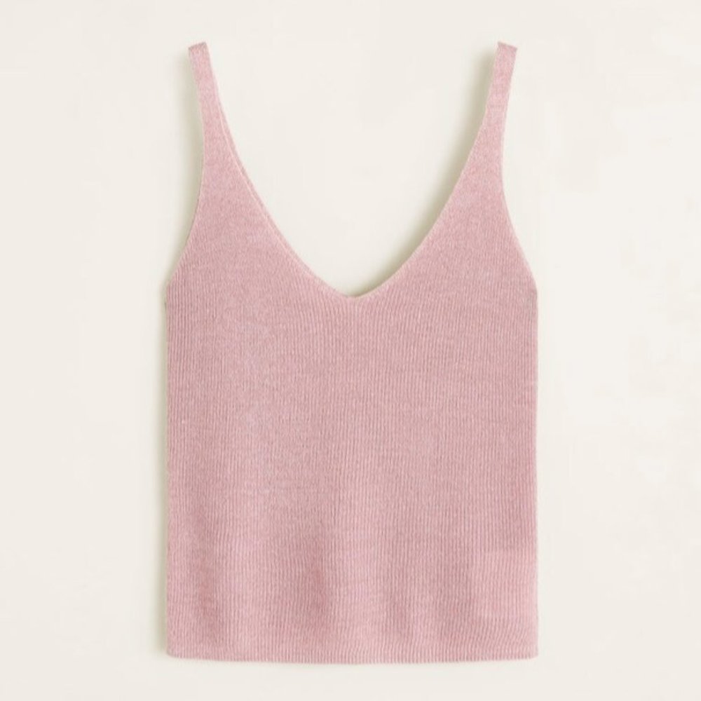 Metallic knit top